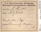 Etiketten zu Polybasit (NHMW-MIN-Ak765)